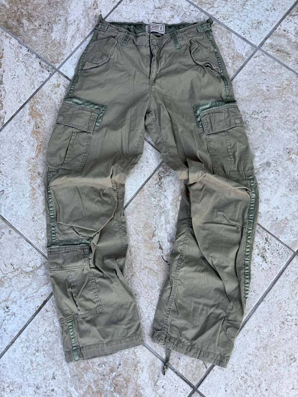 Y2K Abercrombie & Fitch Green Cargo Utility Pants